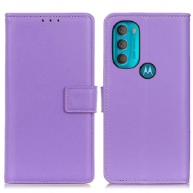 Custodia in pelle Moto G71 5G Ecopelle Tinta Unita
