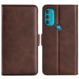 Custodia in pelle Moto G71 5G Folio Cover Doppio Lembo