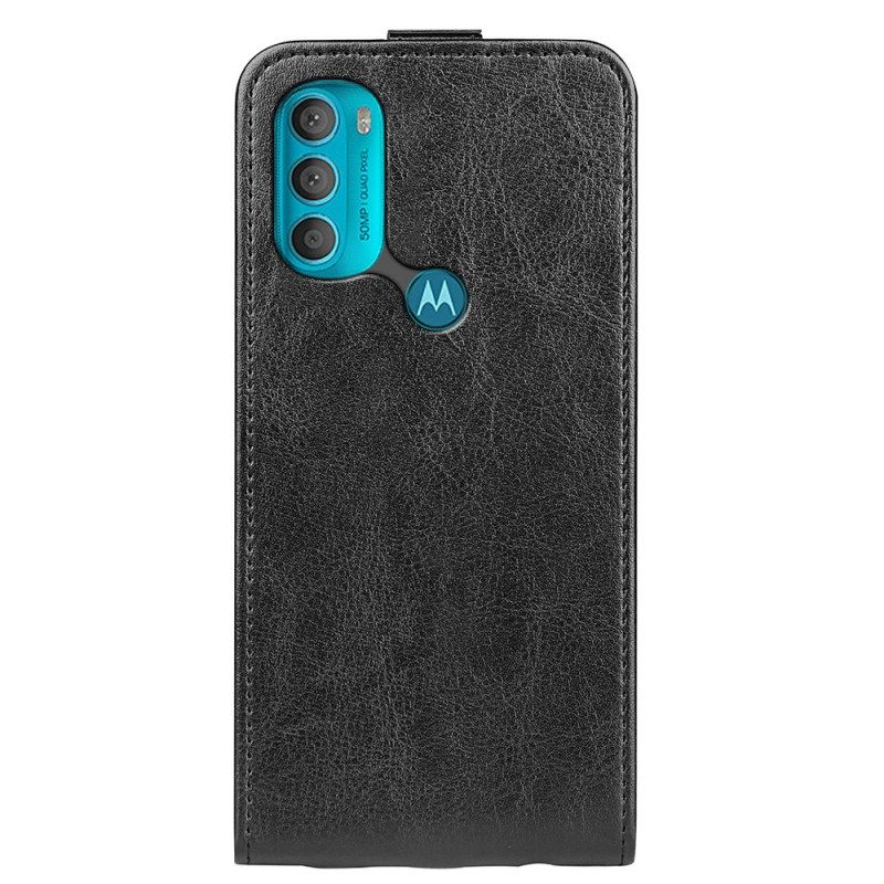 Custodia in pelle Moto G71 5G Folio Cover Retro Pieghevole