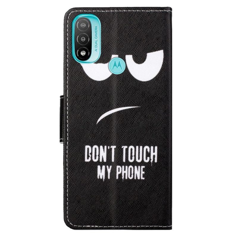 Custodia in pelle Moto G71 5G Non Toccare Il Mio Telefono