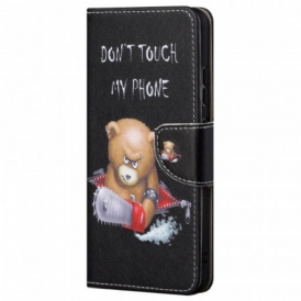 Custodia in pelle Moto G71 5G Orso Pericoloso
