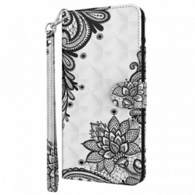 Custodia in pelle Moto G71 5G Pizzo Elegante