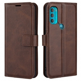 Custodia in pelle Moto G71 5G Sottile Effetto Pelle Estremo