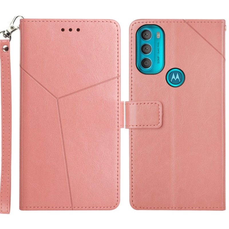 Custodia in pelle Moto G71 5G Stile Pelle Geo Y Design