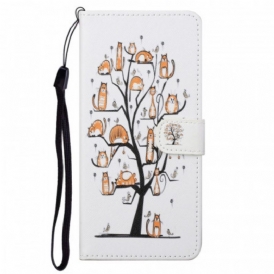 Folio Cover Moto G71 5G Gatti Funky Con Cinturino