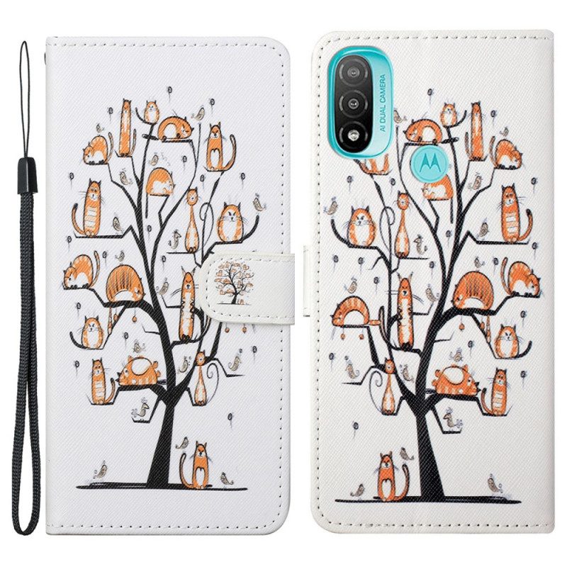 Folio Cover Moto G71 5G Gatti Funky Con Cinturino