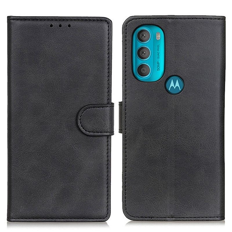 Folio Cover Moto G71 5G Retro Effetto Pelle Opaca