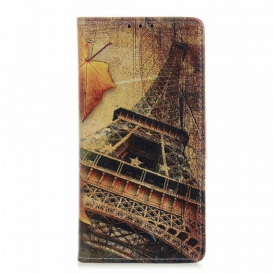 Folio Cover Moto G71 5G Torre Eiffel In Autunno