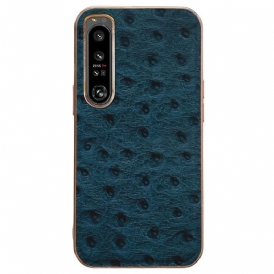 Cover Sony Xperia 5 IV Vera Pelle Stile Struzzo
