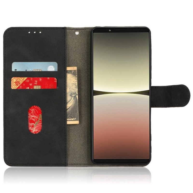 Custodia in pelle Sony Xperia 5 IV Cinturino Effetto Pelle
