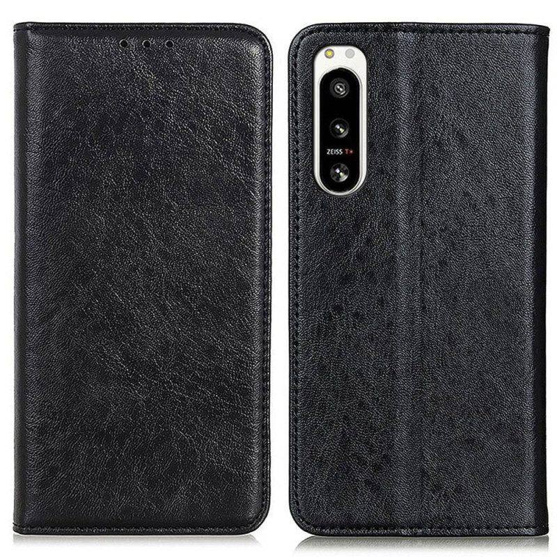 Folio Cover Sony Xperia 5 IV Custodia in pelle Classico