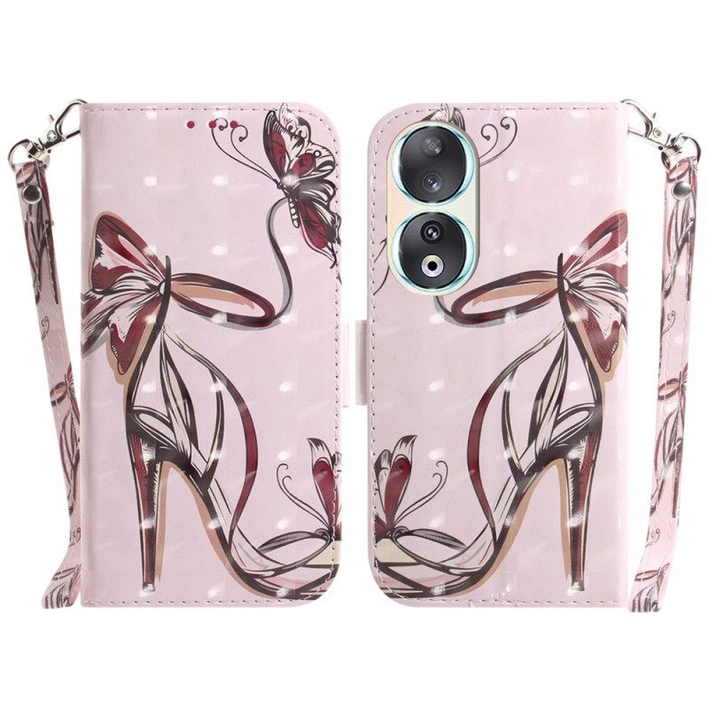 Custodia in pelle Honor 90 Pompa A Cinghia