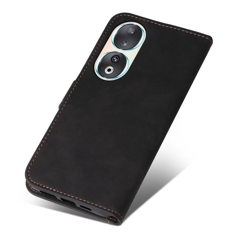 Custodia in pelle Honor 90 Tricolore Con Cinturino