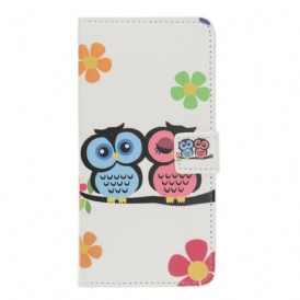 Folio Cover Huawei P Smart S Coppia Di Gufi