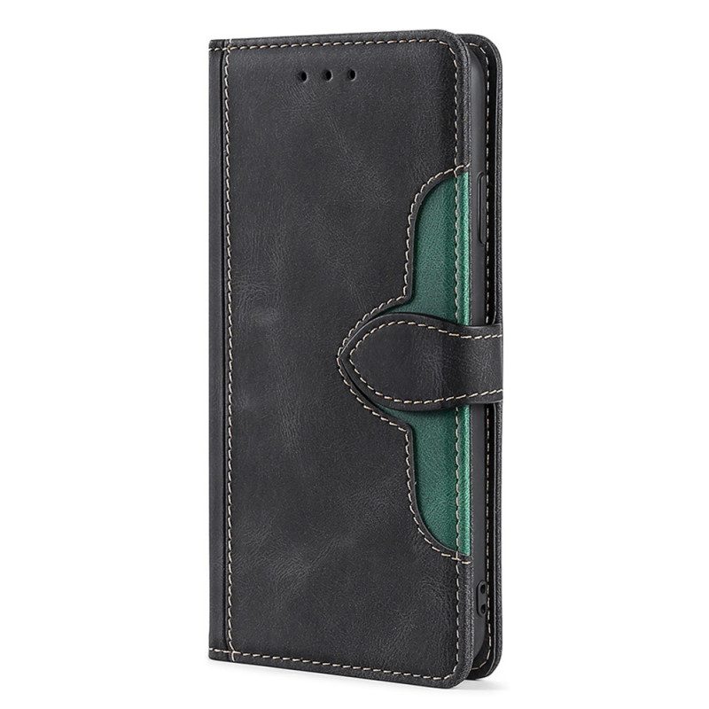 Custodia in pelle Honor 50 Pro Pro Ecopelle Bicolore Elegante