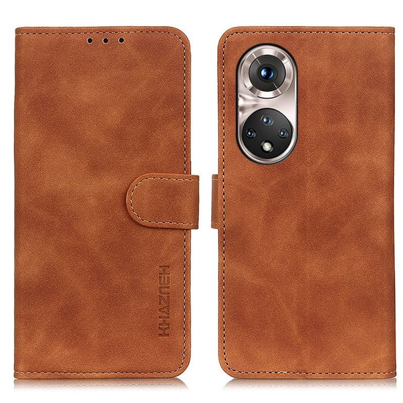Custodia in pelle Huawei Nova 9 Pro Khazneh Effetto Pelle Vintage