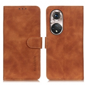 Custodia in pelle Huawei Nova 9 Pro Khazneh Effetto Pelle Vintage
