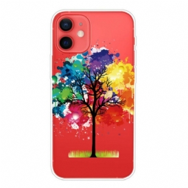Cover iPhone 13 Mini Albero Dell'acquerello Senza Soluzione Di Continuità