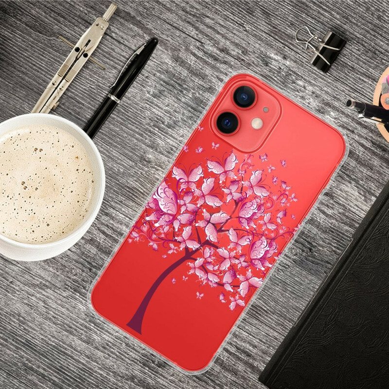 Cover iPhone 13 Mini Cima Dell'albero Rosa
