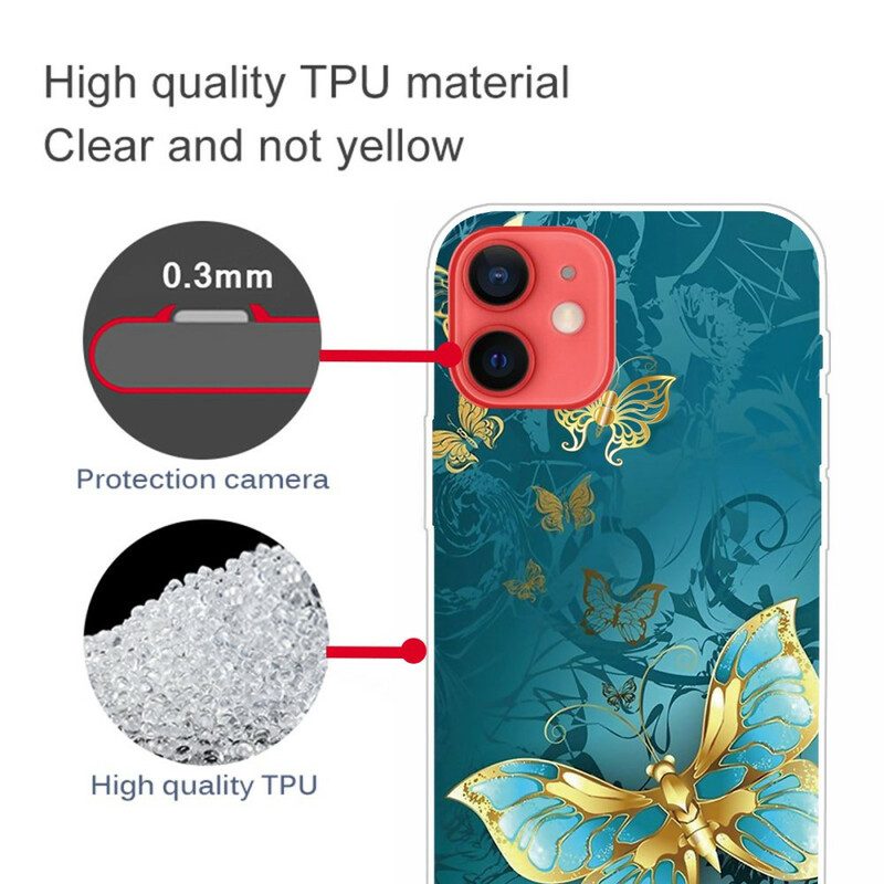 Cover iPhone 13 Mini Farfalle Flessibili
