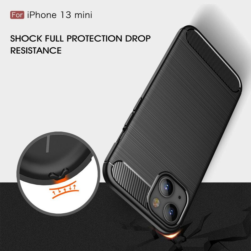 Cover iPhone 13 Mini Fibra Di Carbonio Spazzolata