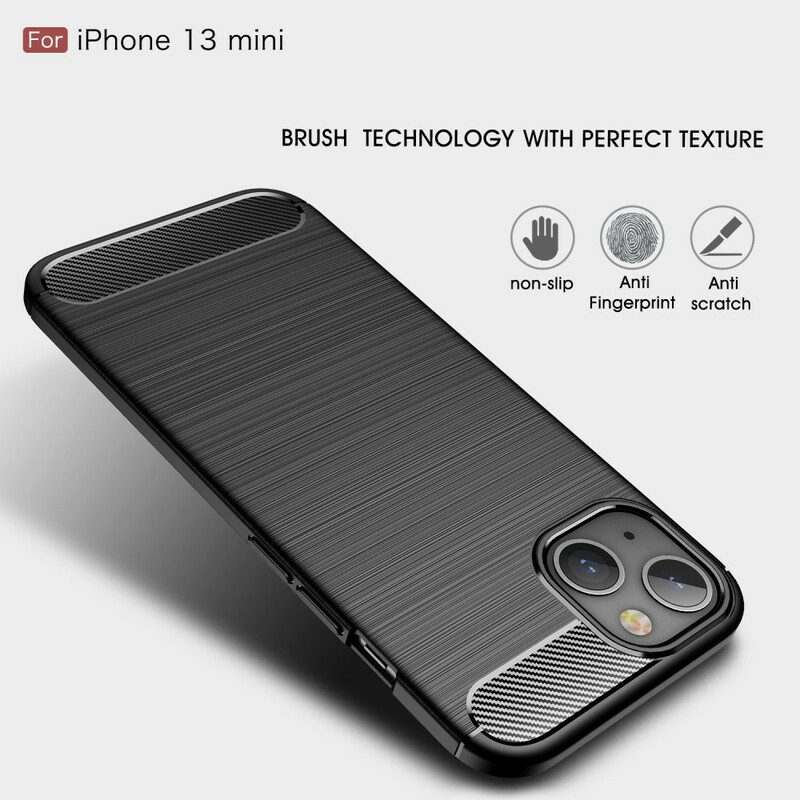 Cover iPhone 13 Mini Fibra Di Carbonio Spazzolata