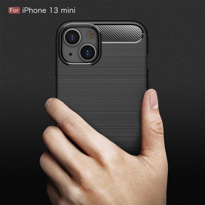 Cover iPhone 13 Mini Fibra Di Carbonio Spazzolata
