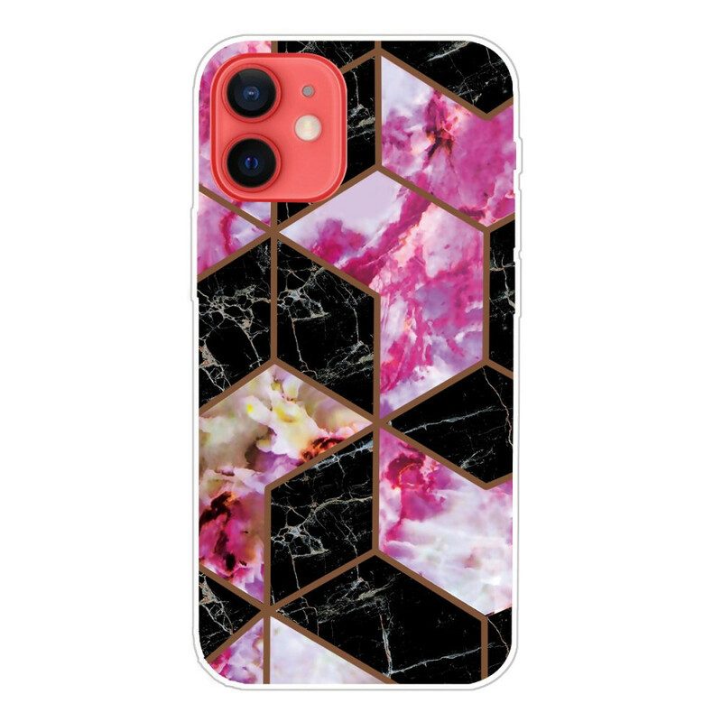 Cover iPhone 13 Mini Marmo Geometrico Variabile