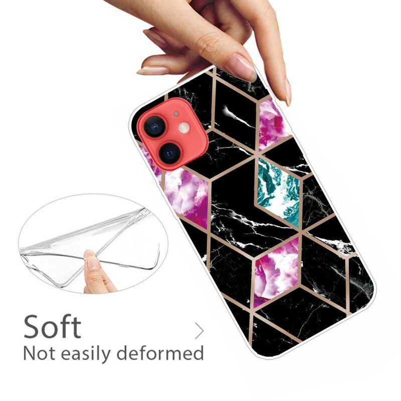Cover iPhone 13 Mini Marmo Geometrico Variabile