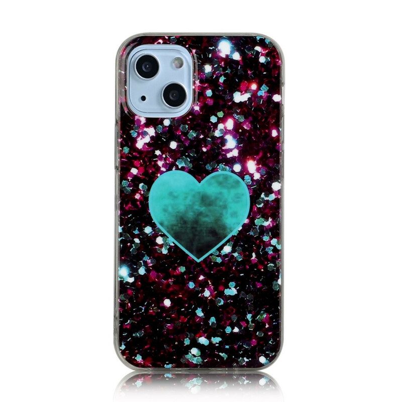 Cover iPhone 13 Mini Marmo Glitterato
