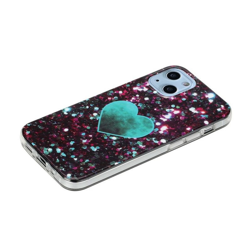 Cover iPhone 13 Mini Marmo Glitterato
