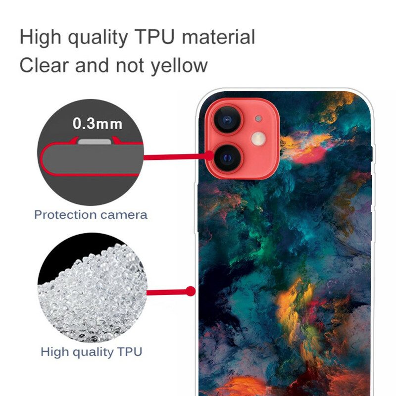 Cover iPhone 13 Mini Nuvole Colorate