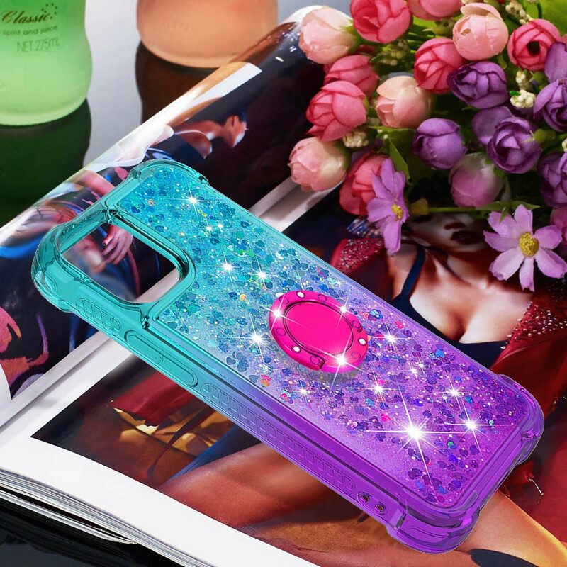 Cover iPhone 13 Mini Staffa Ad Anello Glitterata