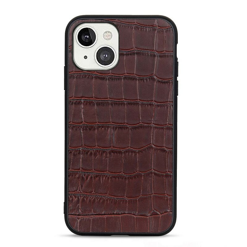 Cover iPhone 13 Mini Vera Pelle Di Coccodrillo
