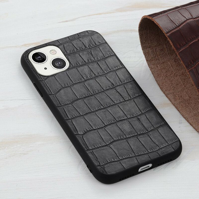 Cover iPhone 13 Mini Vera Pelle Di Coccodrillo
