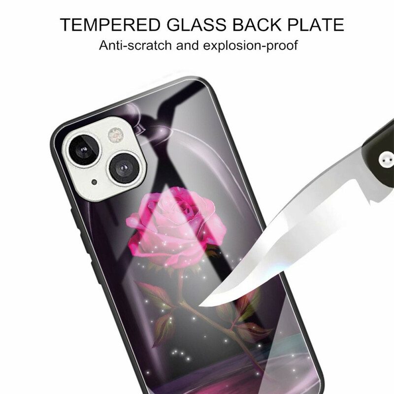 Cover iPhone 13 Mini Vetro Temperato Rosa Magico
