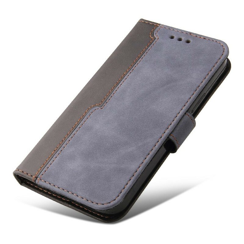 Custodia in pelle iPhone 13 Mini Ecopelle Bicolore