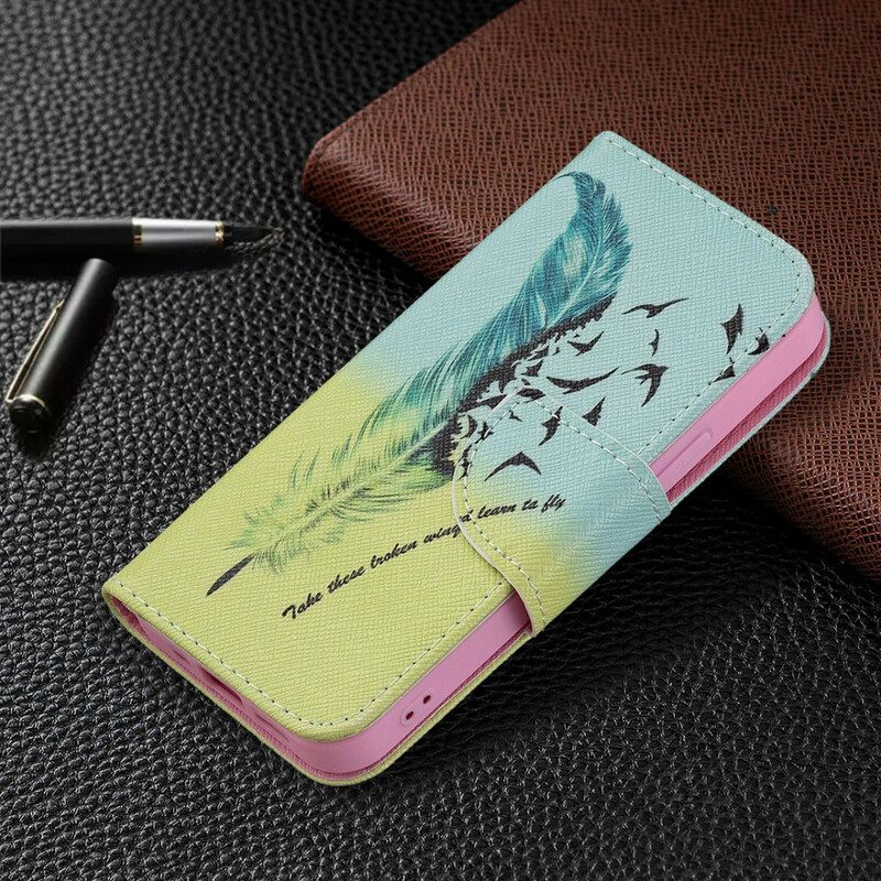 Custodia in pelle iPhone 13 Mini Impara A Volare