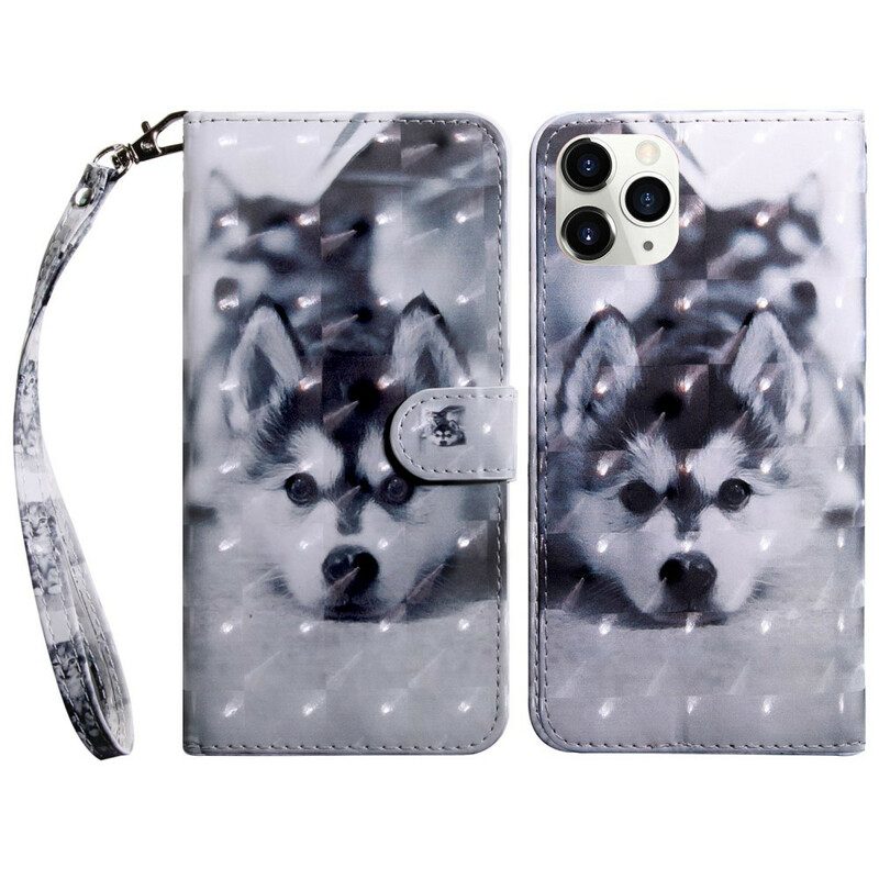 Custodia in pelle iPhone 13 Mini Punto Luce Gustave Il Cane