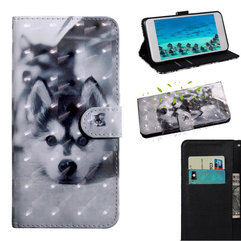 Custodia in pelle iPhone 13 Mini Punto Luce Gustave Il Cane