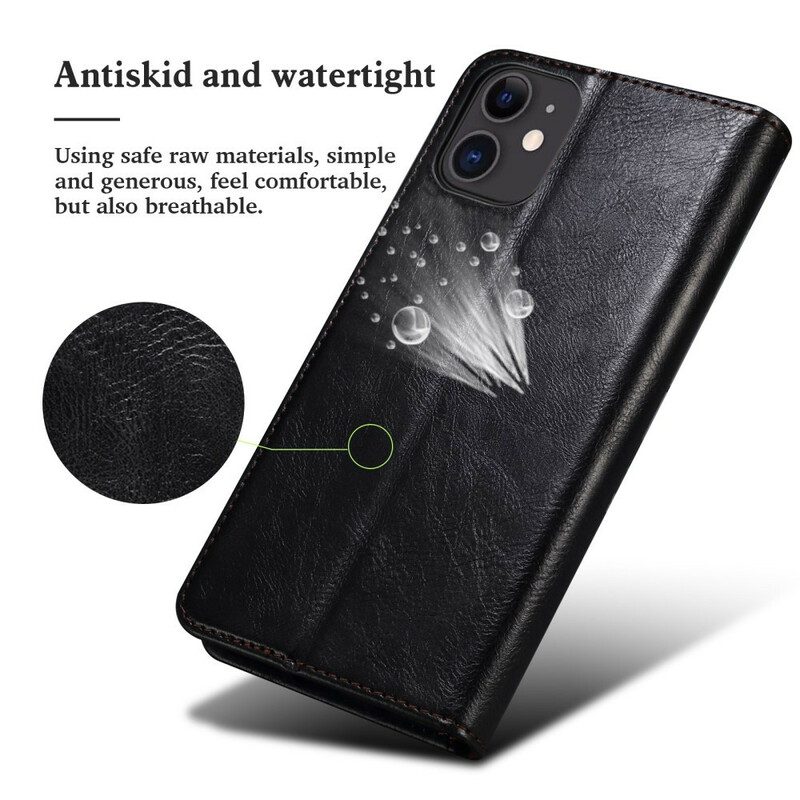 Folio Cover iPhone 13 Mini Custodia in pelle Ecopelle Cerata