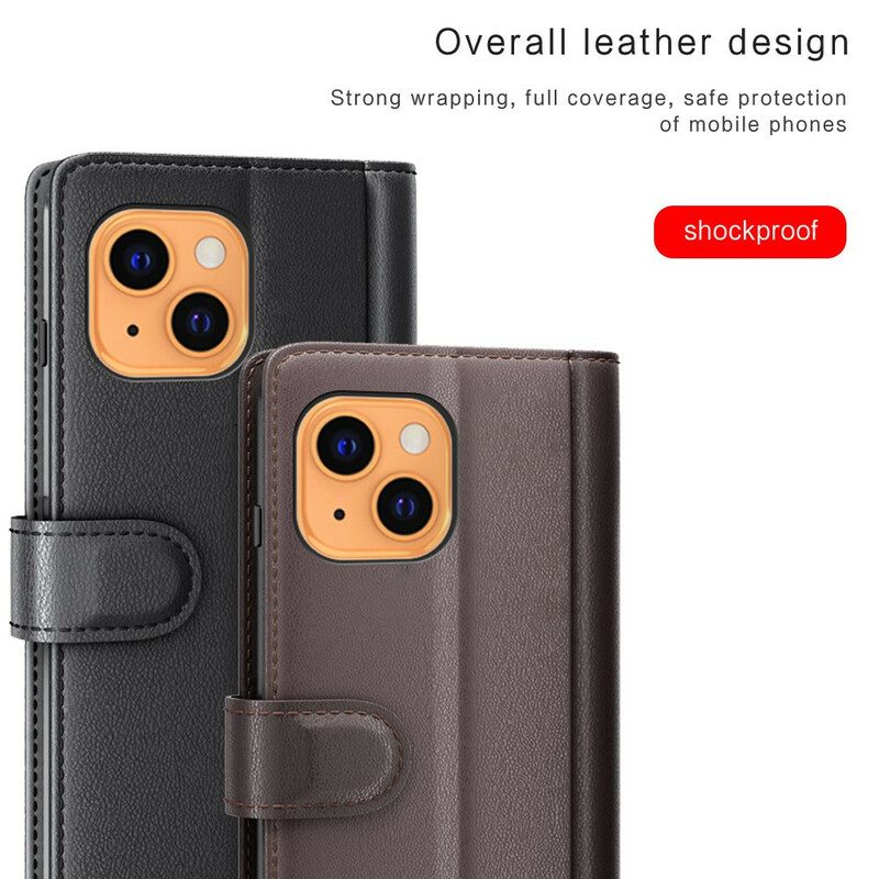 Folio Cover iPhone 13 Mini Pelle Vera