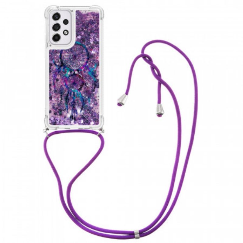 Cover Samsung Galaxy A33 5G Acchiappasogni Glitterato Con Coulisse