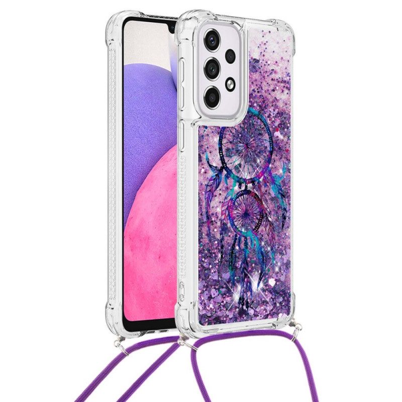 Cover Samsung Galaxy A33 5G Acchiappasogni Glitterato Con Coulisse