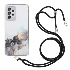 Cover Samsung Galaxy A33 5G Con Cordone Di Marmo