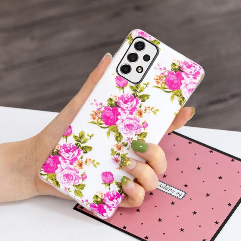 Cover Samsung Galaxy A33 5G Fiori Liberty Fluorescenti