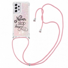 Cover Samsung Galaxy A33 5G Never Stop Glitter Coulisse