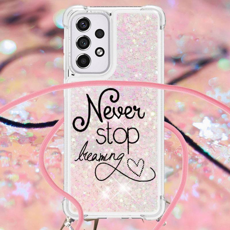Cover Samsung Galaxy A33 5G Never Stop Glitter Coulisse