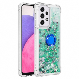 Cover Samsung Galaxy A33 5G Paillettes Con Supporto Ad Anello