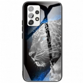 Cover Samsung Galaxy A33 5G Vetro Temperato Viso Felino